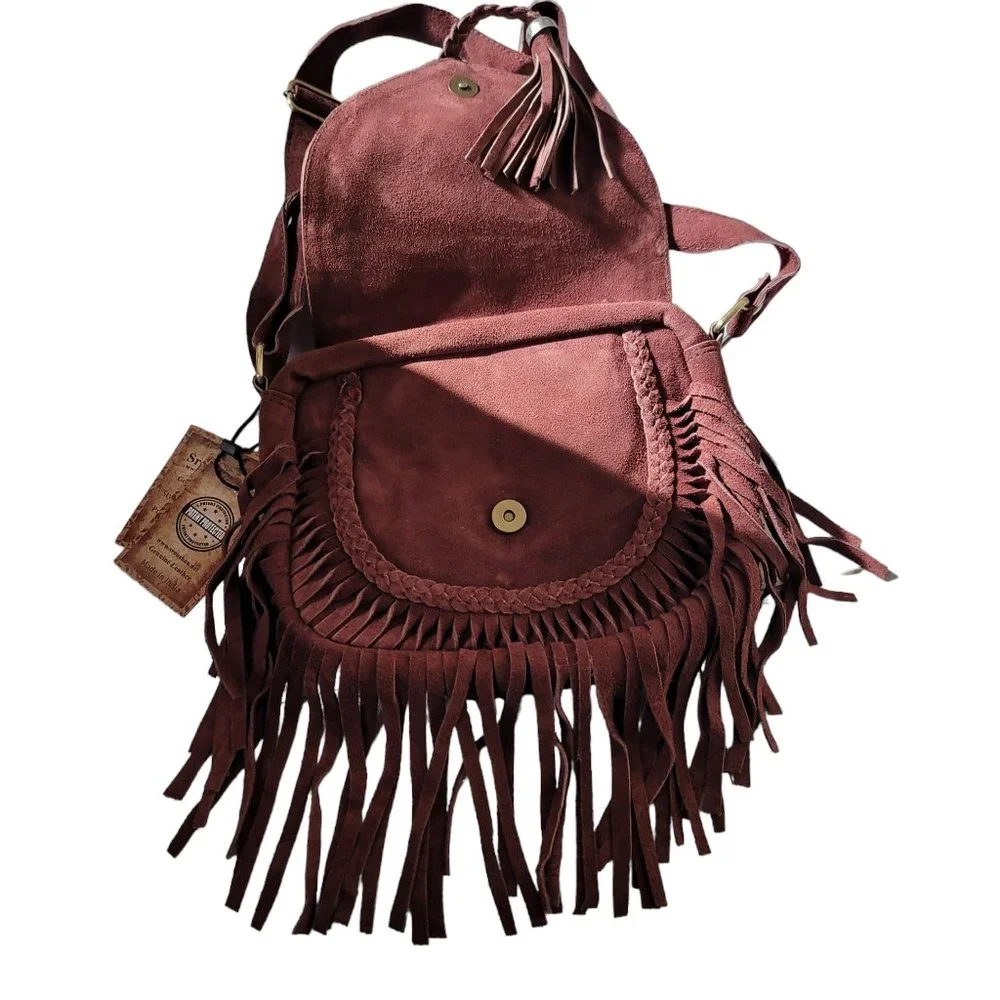 2026Genuine cowhide Western Cowgirl Style Cross Body Messenger Bag. - Picture 3 of 8